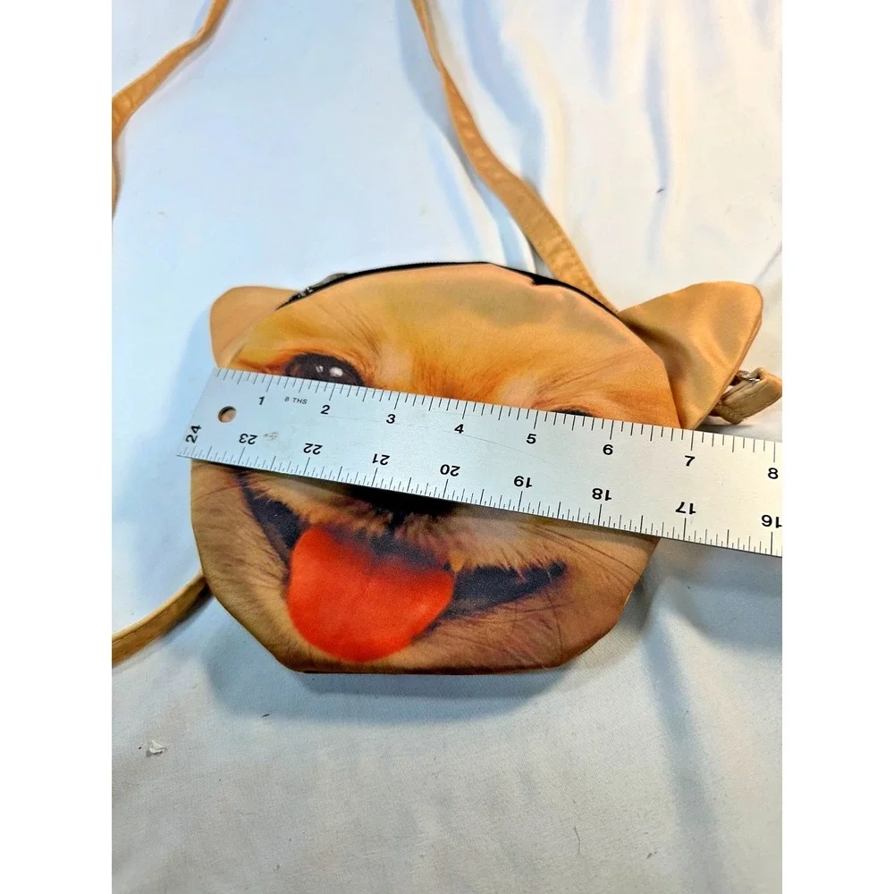 POMERANIAN Purse Crossbody Detachable Strap DOG Pom on 2 sides Zip